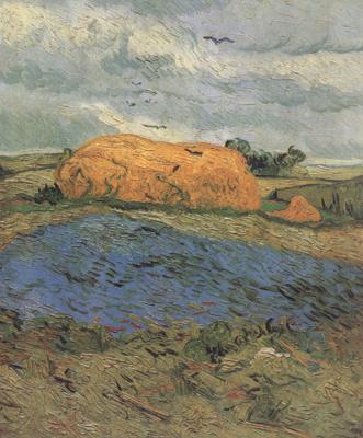 Vincent Van Gogh Haystacks under a Rainy Sky (nn04) Norge oil painting art